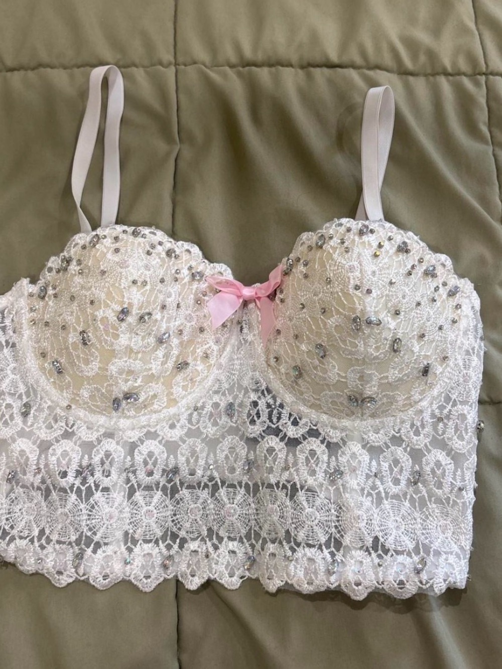 Windsor rhinestone lace corset